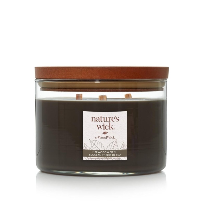 FIREWOOD & BIRCH Duża świeca - Nature's Wick by WoodWick
