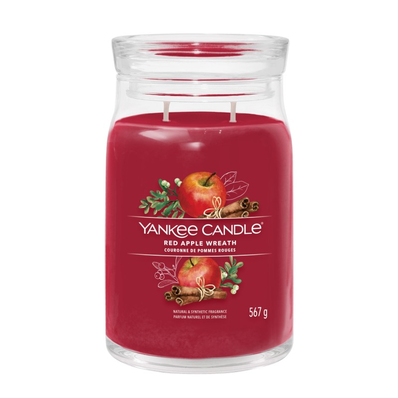 RED APPLE WREATH Świeca duża - Yankee Candle