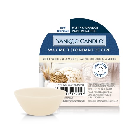 SOFT WOOL & AMBER Wosk - Yankee Candle