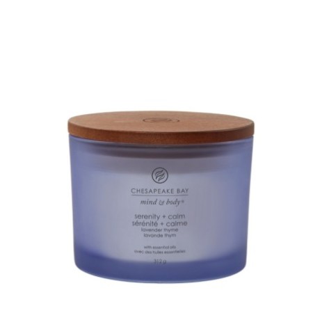 SERENITY & CALM (LAVENDER THYME) ŚWIECA DUŻA Z 3 KNOTAMI - Chesapeake Bay Candle