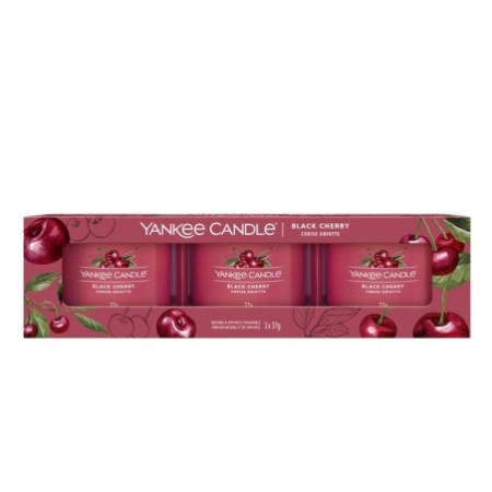 BLACK CHERRY Świece mini - 3 pack - Yankee Candle