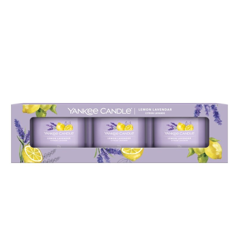 LEMON LAVENDER Świece mini - 3 pack - Yankee Candle