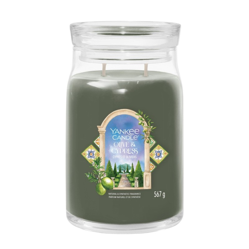 OLIVE & CYPRESS Świeca duża - Yankee Candle