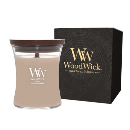 PATCHOULI CREME ŚWIECA ŚREDNIA - WoodWick