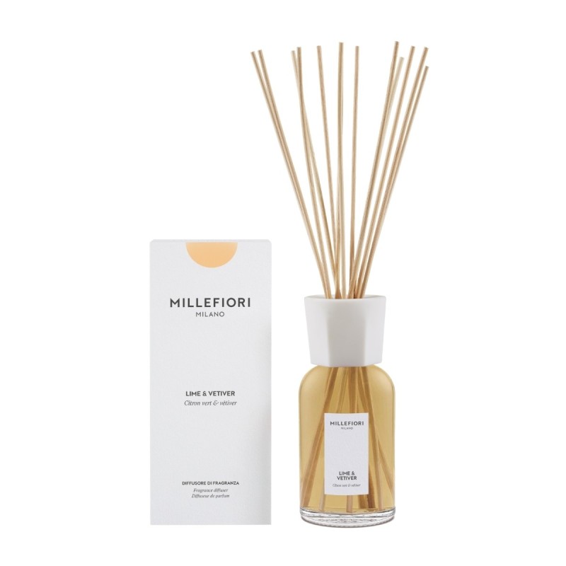 LIME & VETIVER Pałeczki zapachowe 500ml MILLEFIORI MILANO - Millefiori
