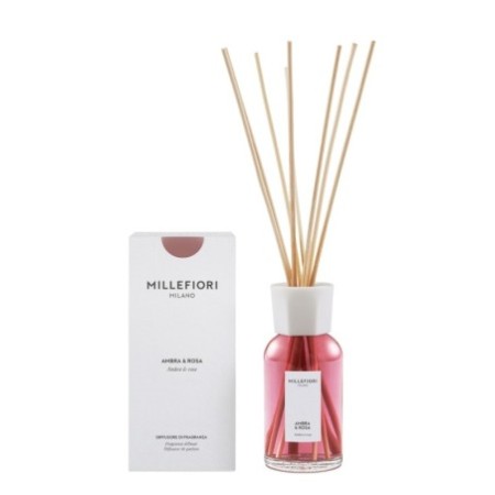 AMBRA & ROSA Pałeczki zapachowe 250 ml MILLEFIORI MILANO - Millefiori