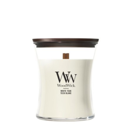 WHITE TEAK ŚWIECA ŚREDNIA - WoodWick