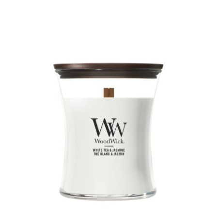 WHITE TEA & JASMINE ŚWIECA ŚREDNIA - WoodWick