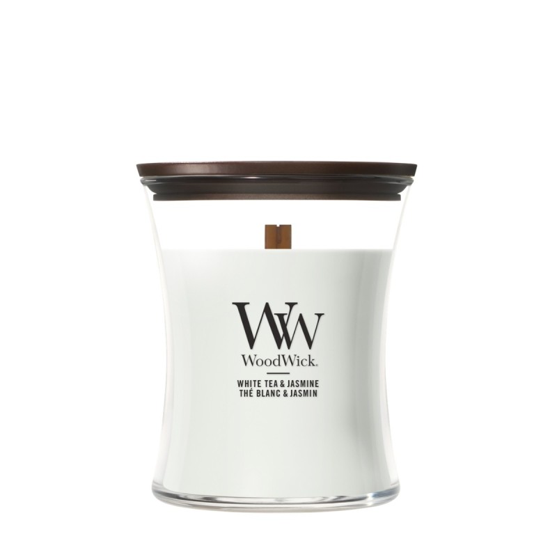 WHITE TEA & JASMINE ŚWIECA ŚREDNIA - WoodWick