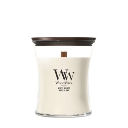 WHITE HONEY ŚWIECA ŚREDNIA - WoodWick