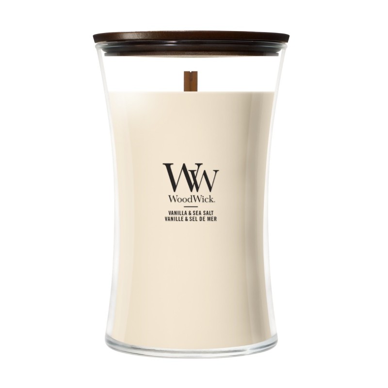 VANILLA & SEA SALT ŚWIECA DUŻA - WoodWick