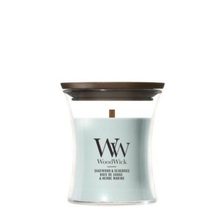 SAGEWOOD & SEAGRASS ŚWIECA MAŁA - WoodWick