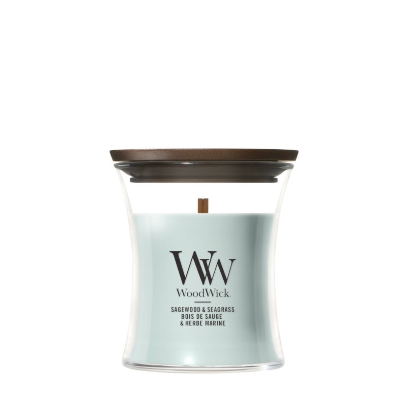 SAGEWOOD & SEAGRASS ŚWIECA MAŁA - WoodWick