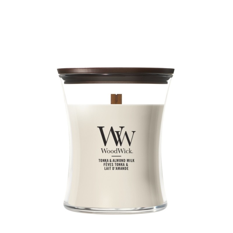 TONKA & ALMOND MILK ŚWIECA ŚREDNIA - WoodWick