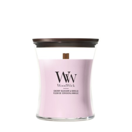 CHERRY BLOSSOM & VANILLA ŚWIECA ŚREDNIA - WoodWick