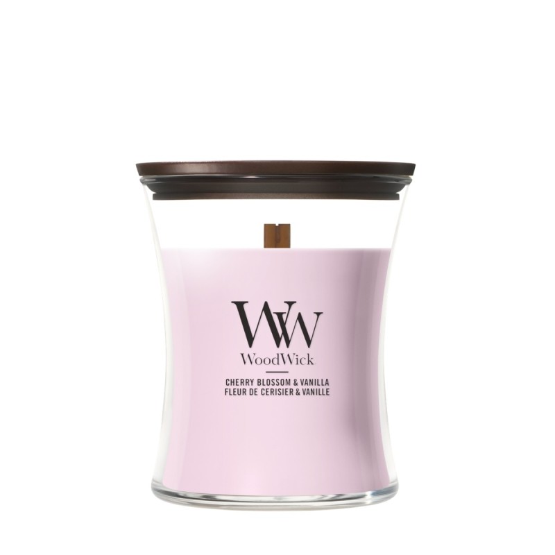 CHERRY BLOSSOM & VANILLA ŚWIECA ŚREDNIA - WoodWick