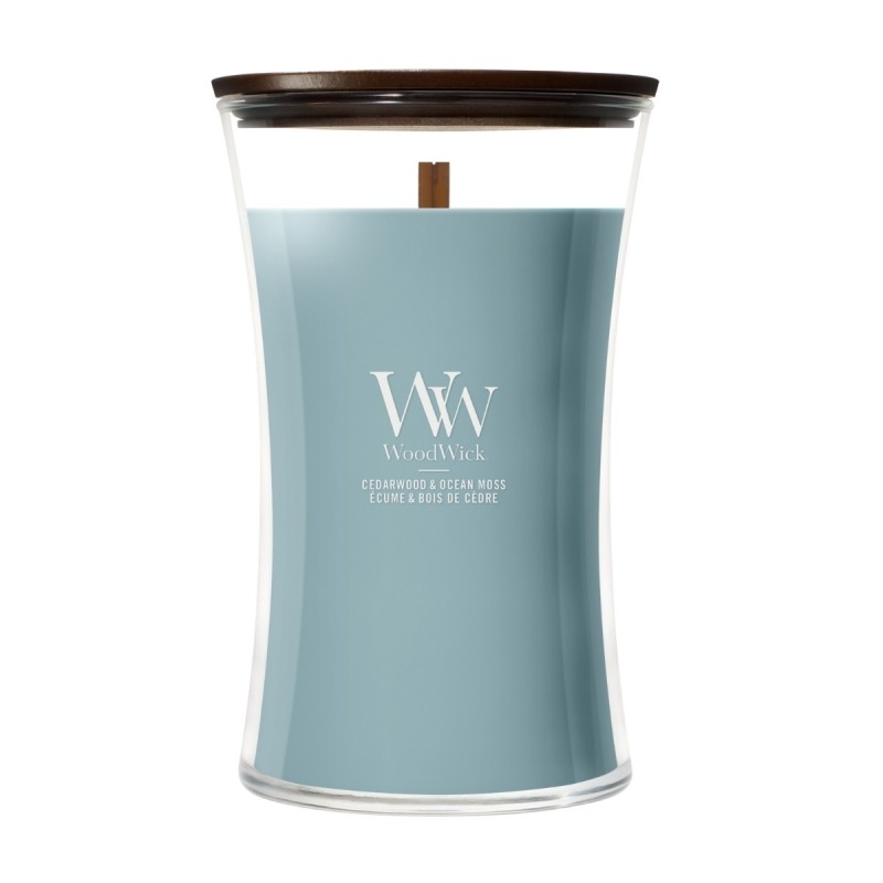 CEDARWOOD & OCEAN MOSS ŚWIECA DUŻA - WoodWick