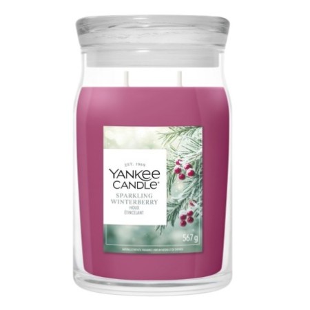 SPARKLING WINTERBERRY Świeca duża - Yankee Candle