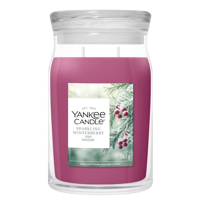 SPARKLING WINTERBERRY Świeca duża - Yankee Candle