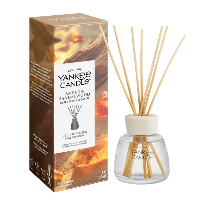 AMBER & SANDALWOOD Pałeczki zapachowe 100ml - Yankee Candle