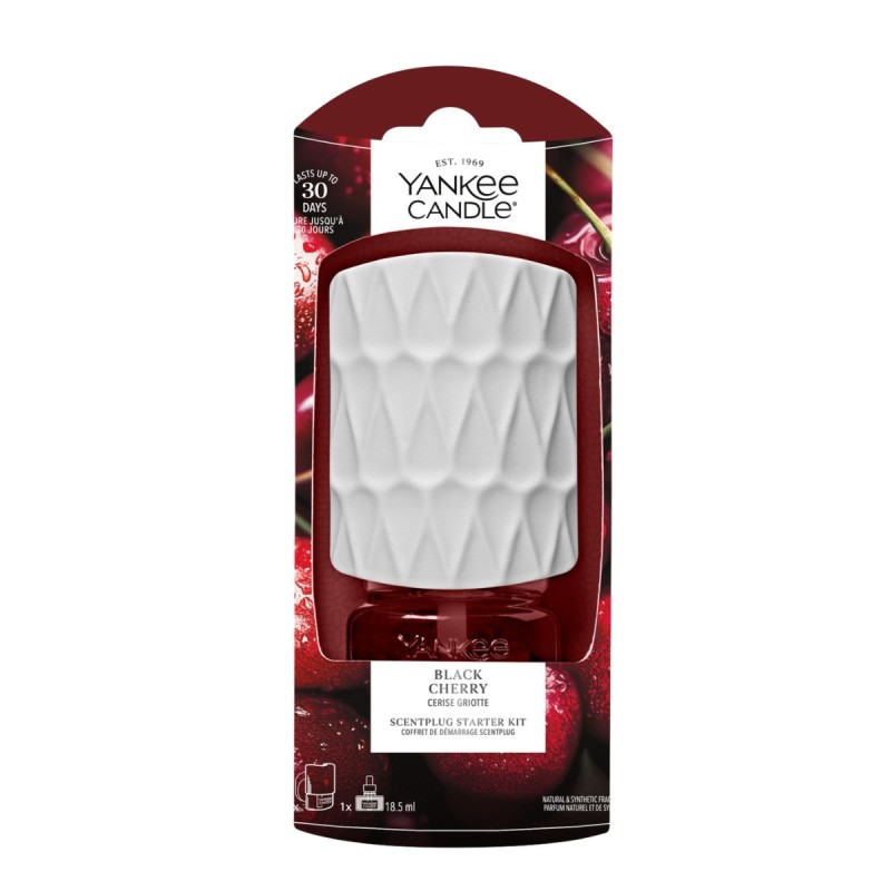 BLACK CHERRY Elektryczny odświeżacz - zestaw startowy - Yankee Candle
