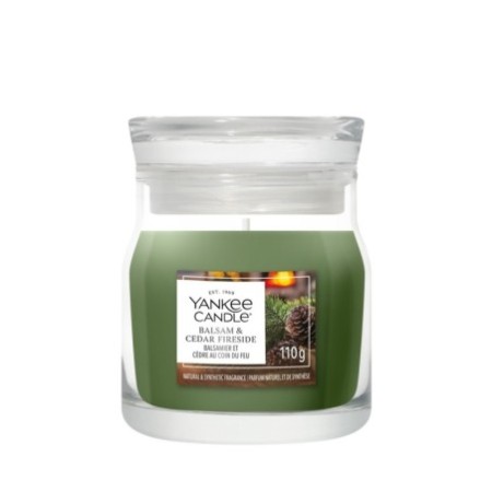 BALSAM & CEDAR FIRESIDE Świeca mała - Yankee Candle
