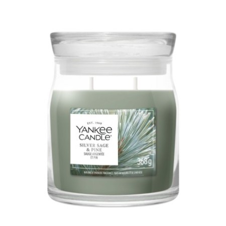 SILVER SAGE & PINE Świeca średnia - Yankee Candle