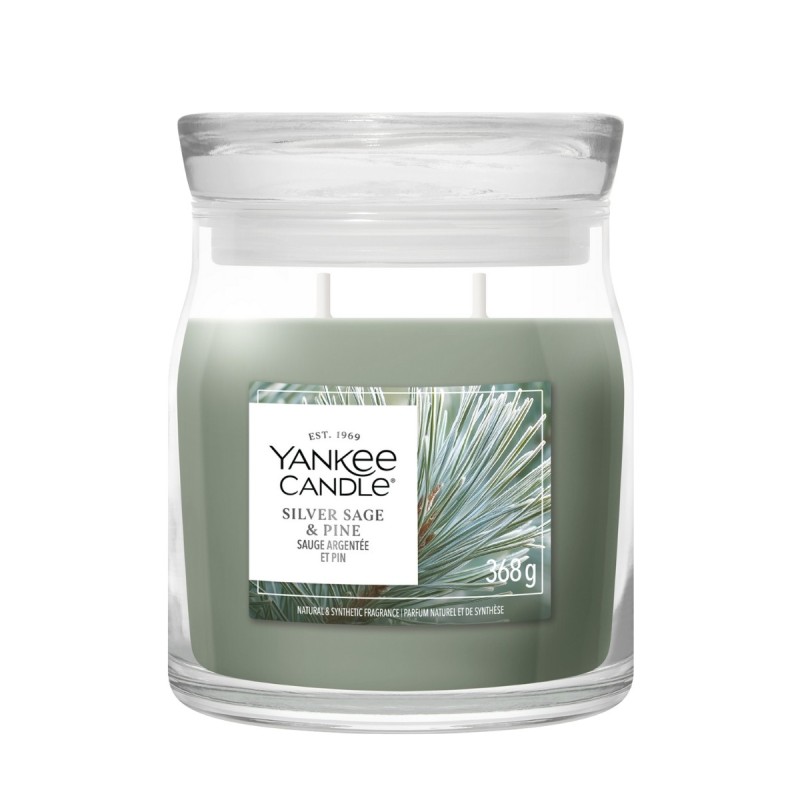SILVER SAGE & PINE Świeca średnia - Yankee Candle