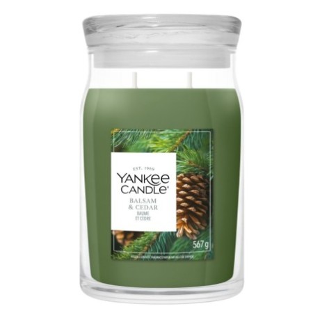 BALSAM & CEDAR FIRESIDE Świeca duża - Yankee Candle