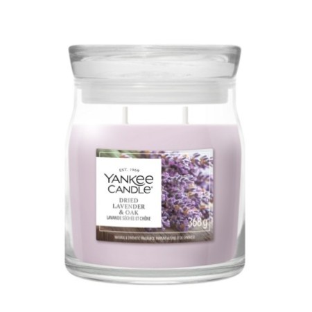 DRIED LAVENDER & OAK Świeca średnia - Yankee Candle