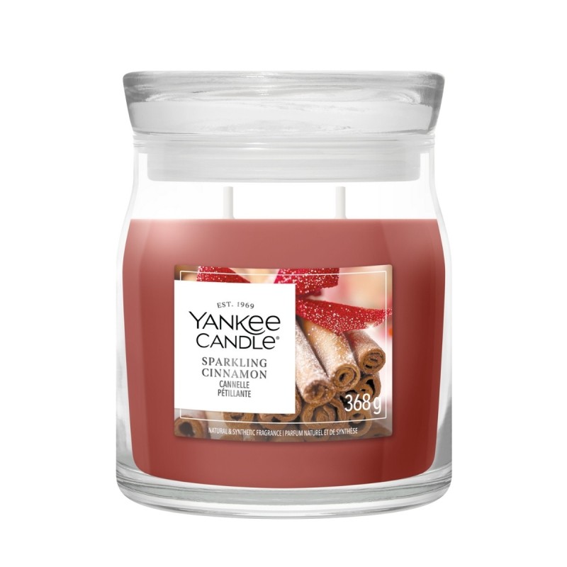 SPARKLING CINNAMON Świeca średnia - Yankee Candle