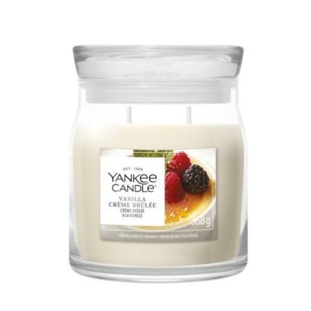 VANILLA CREME BRULEE Świeca średnia - Yankee Candle